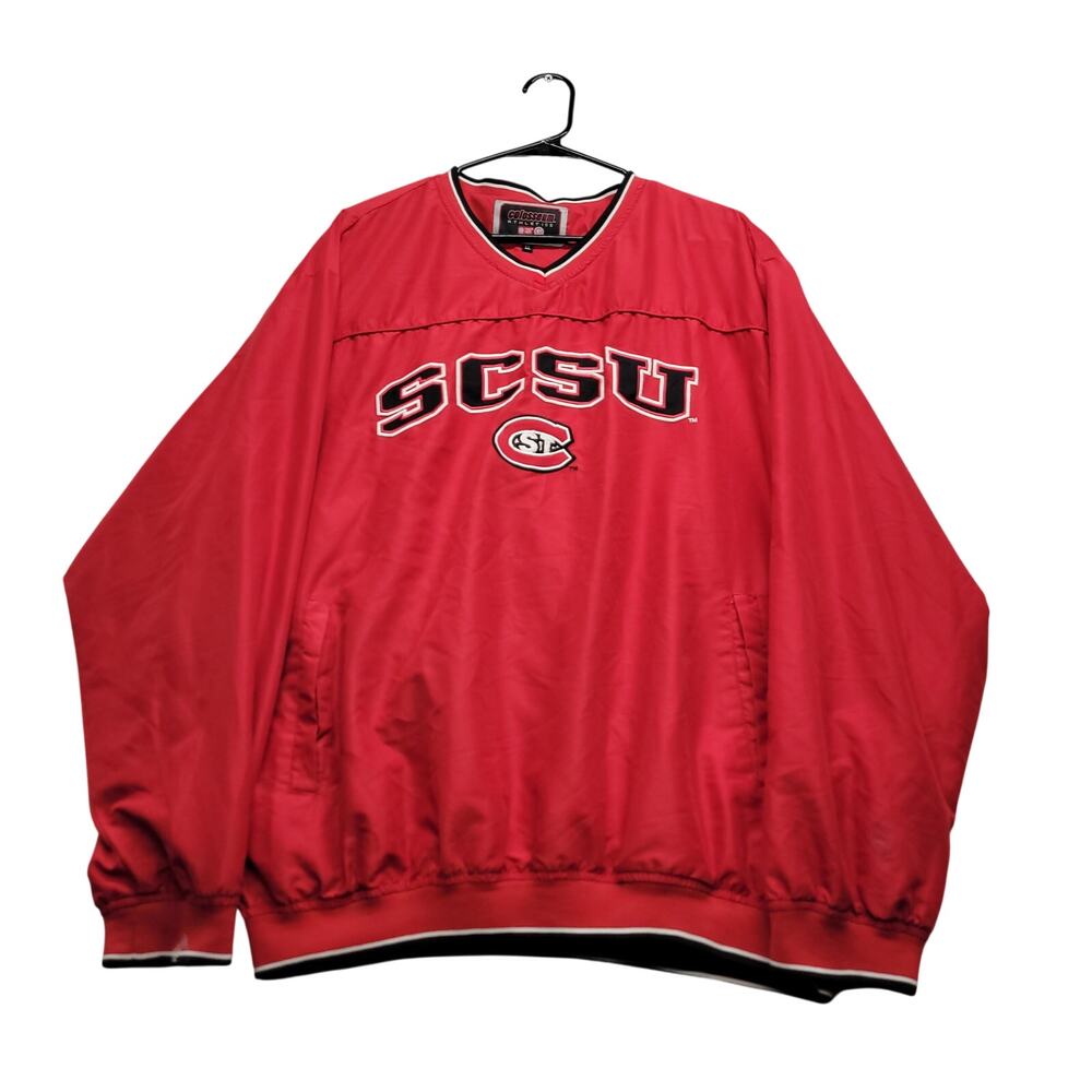 Colosseum SCSU St Cloud State Huskies Windbreaker Pullover Jacket Red XL